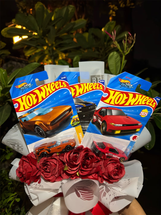Hot Wheels Bouquet – Triple Racer Red Rose Edition