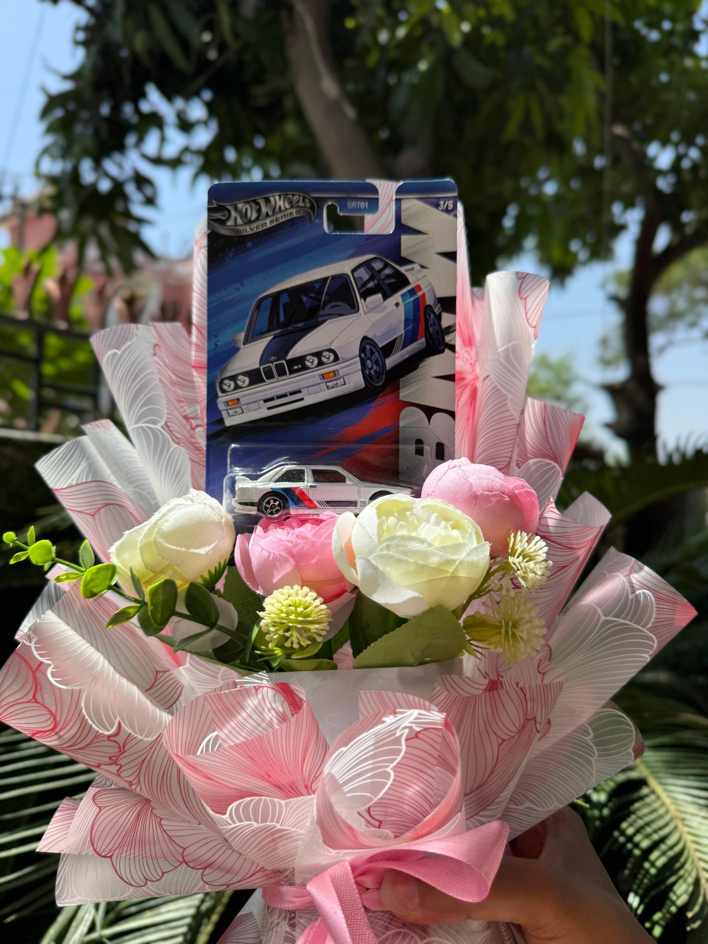 BMW M3 Hot Wheels Bouquet – Grace Meets Performance in Pink