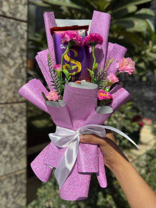 Blush Glow Bouquet - Dairy Milk Silk