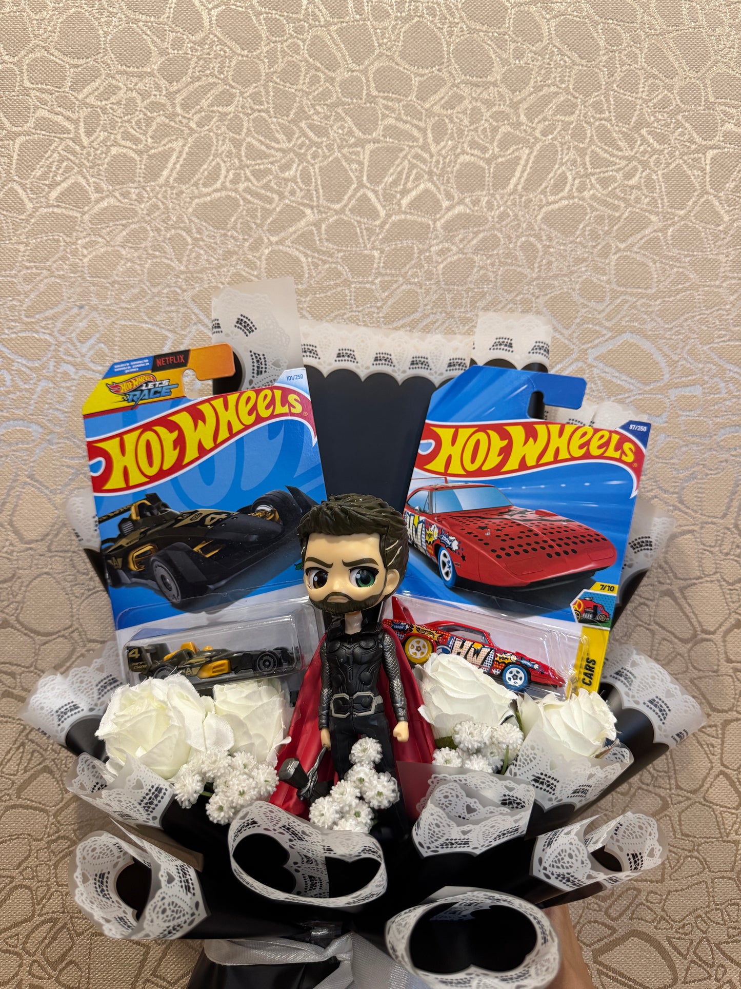 Thor & Hot Wheels Bouquet – Only for Marvel Fans