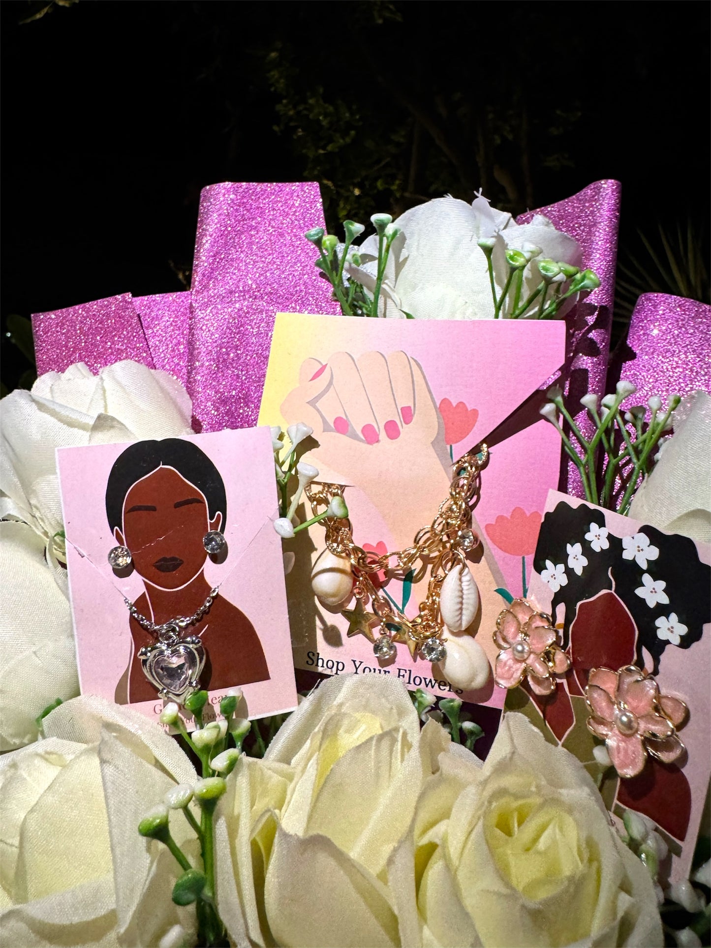 Radiant Blossom Jewelry Bouquet