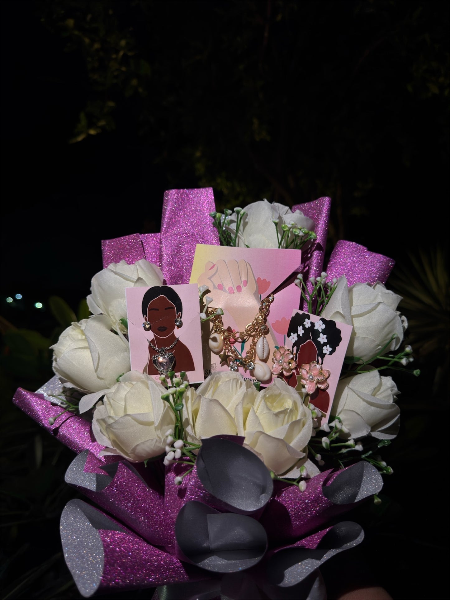 Radiant Blossom Jewelry Bouquet