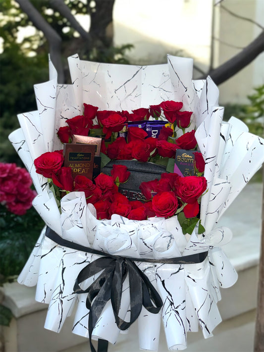 Luxury in Bloom – The Ultimate Premium Guess Bag Gift Bouquet