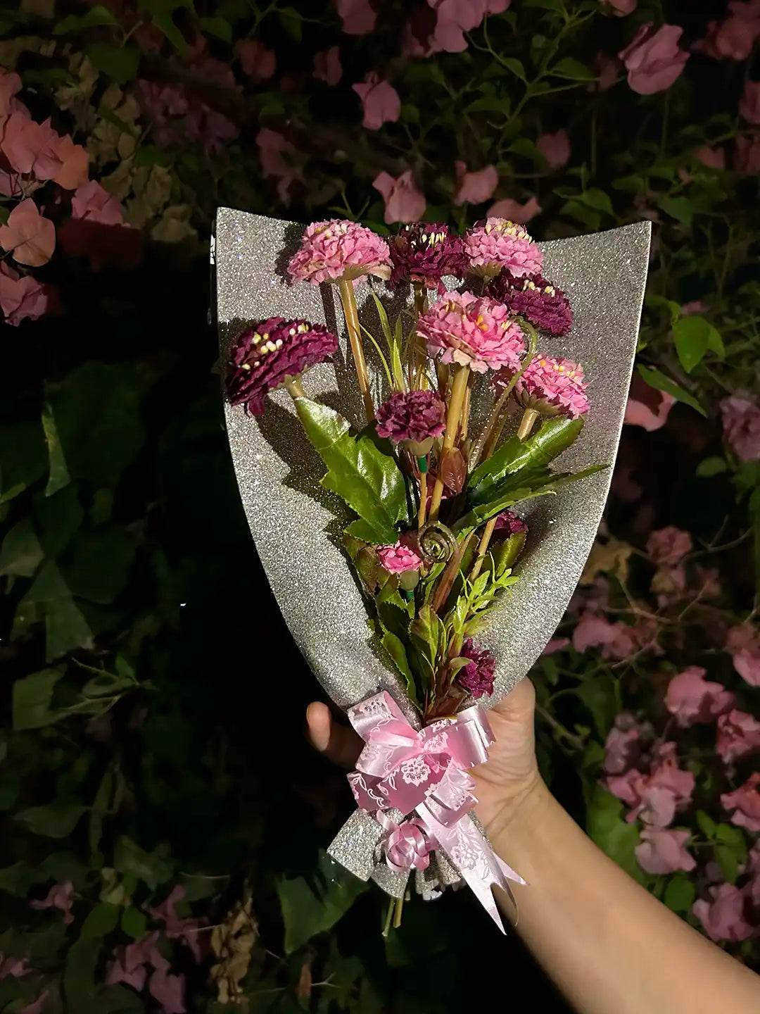 Glitter Multi-Pink Flower Bouquet (1)