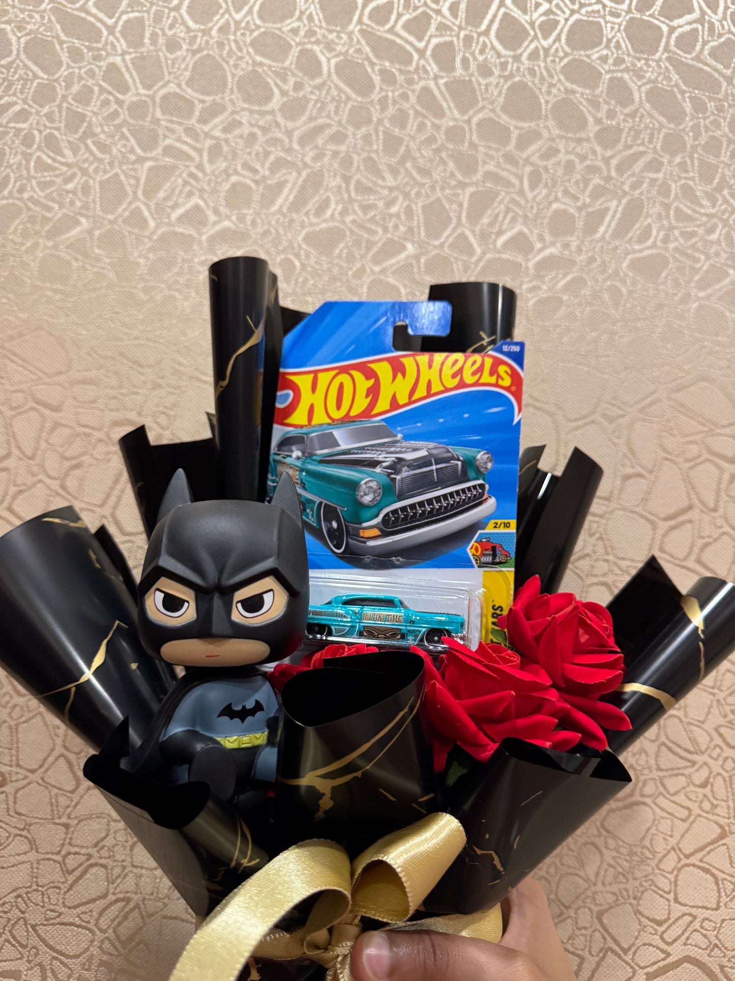 The Hot Wheels Bouquet - Roses and Batman