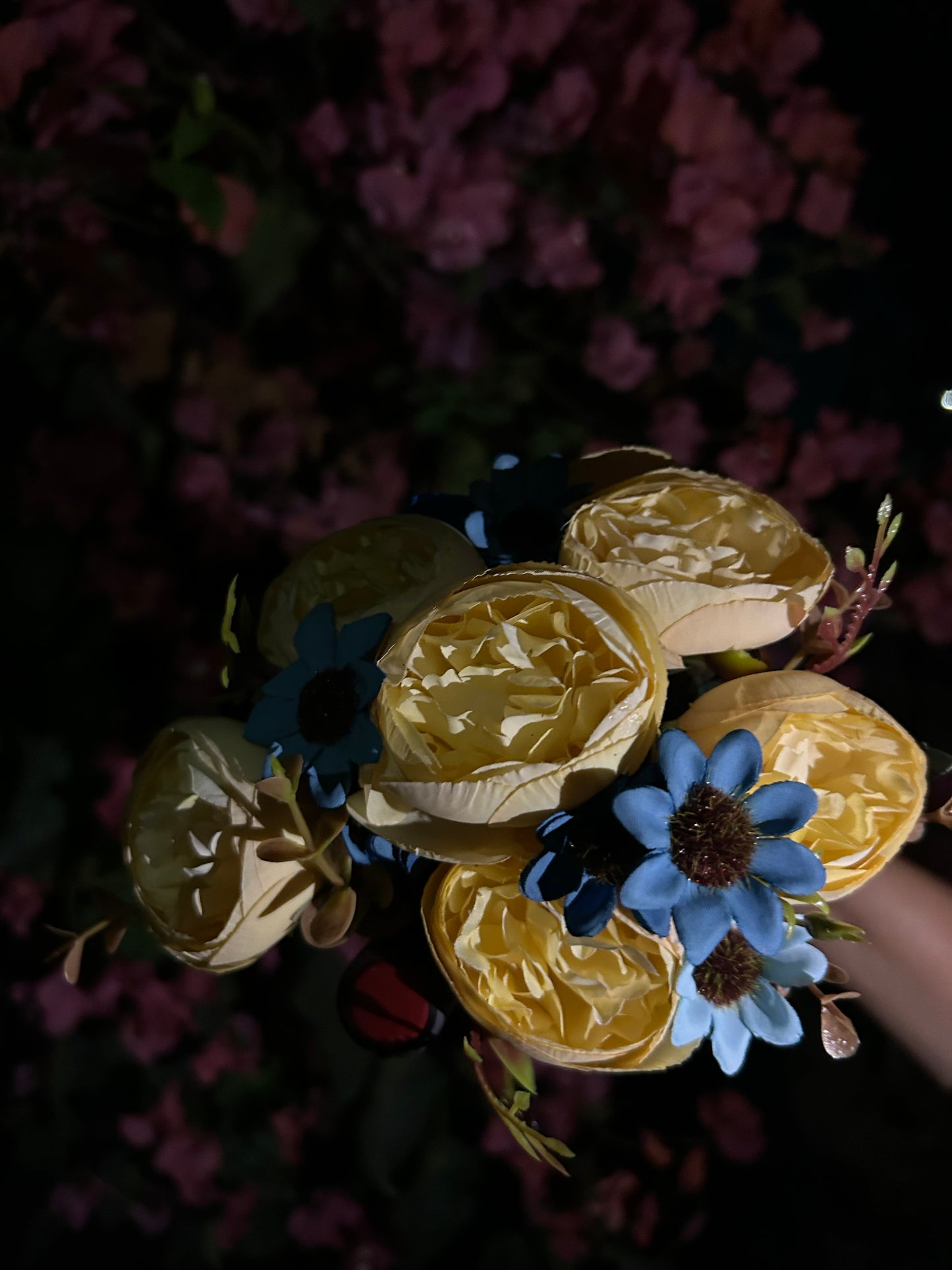 Yellow Blue Glitter Bouquet