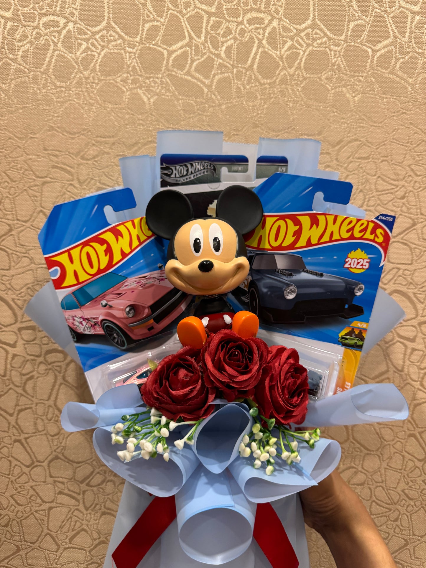 Hot Wheels and Mickey Mouse Bouquet – Fun, Elegant & Playful