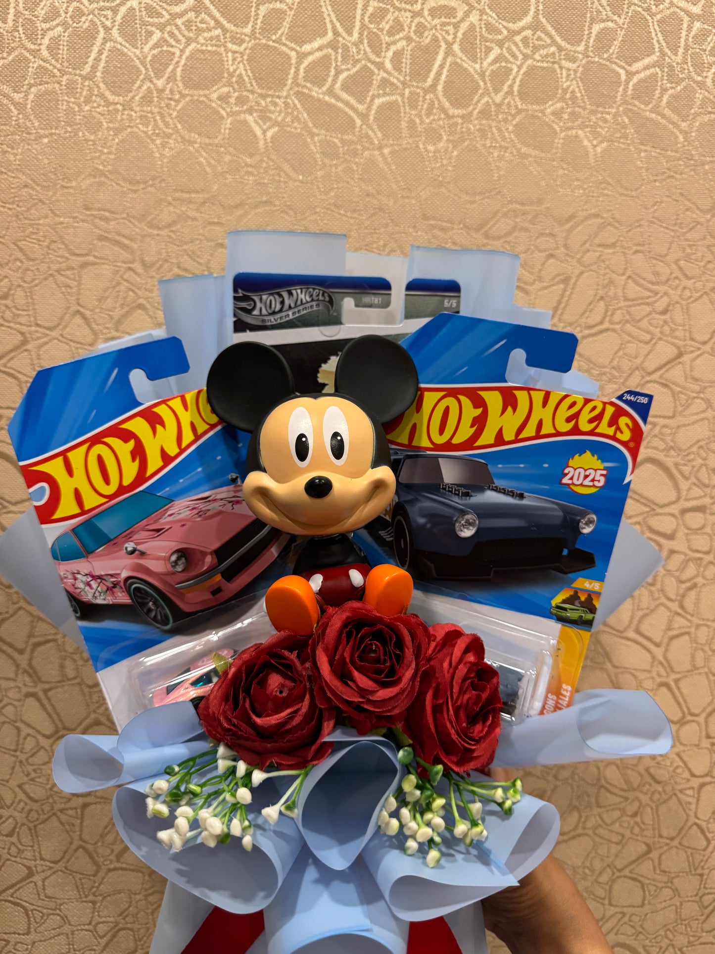 Hot Wheels and Mickey Mouse Bouquet – Fun, Elegant & Playful