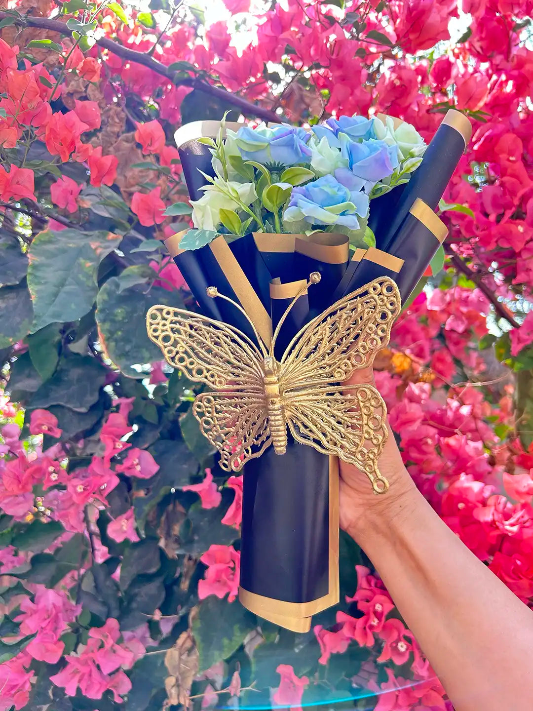 Butterfly Pista Flower Bouquet