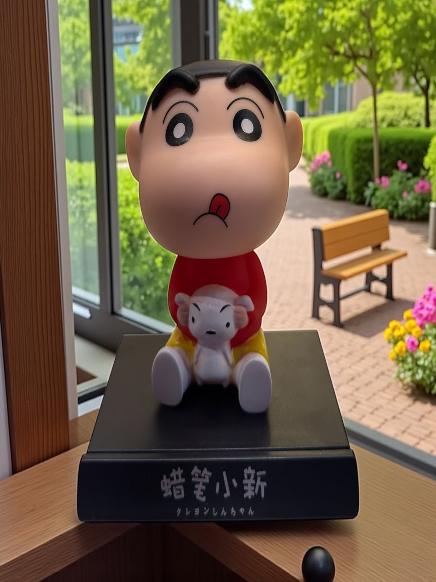 Shinchan with Shiro Bobble Head
