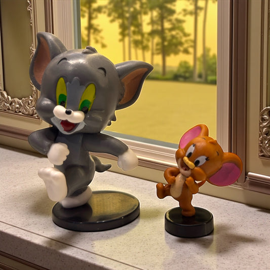 Tom & Jerry Action Figures – Playful Running Pose Collectible Set