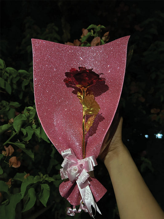 Metallic Rose Glitter Bouquet