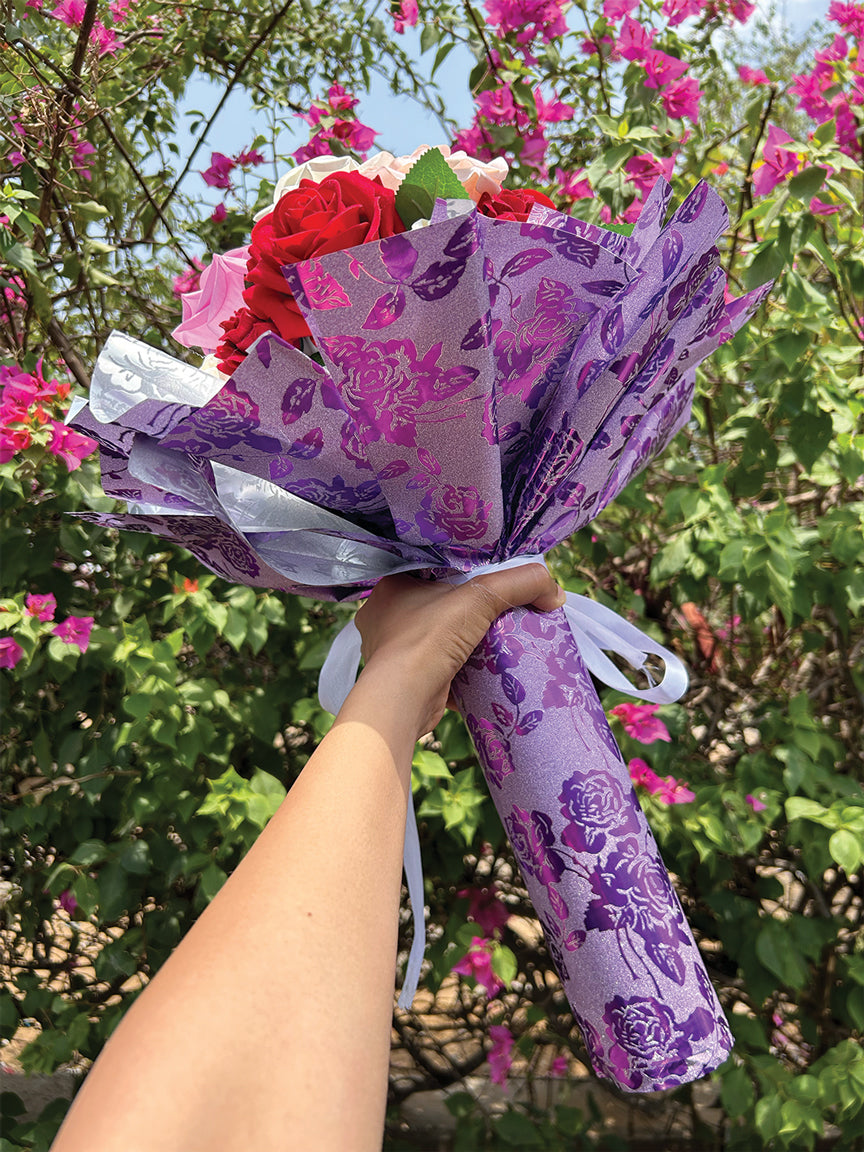 Multicolour Rose Glitter Bouquet