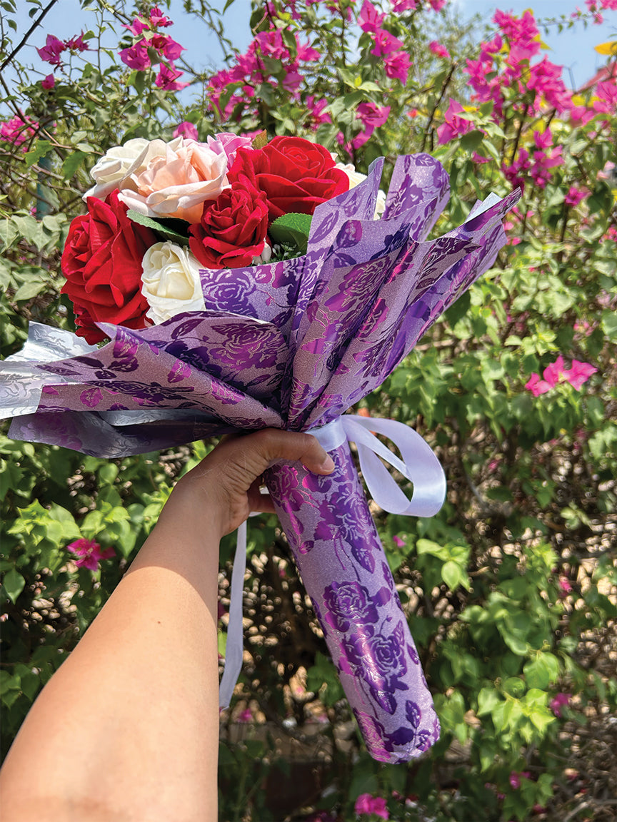 Multicolour Rose Glitter Bouquet