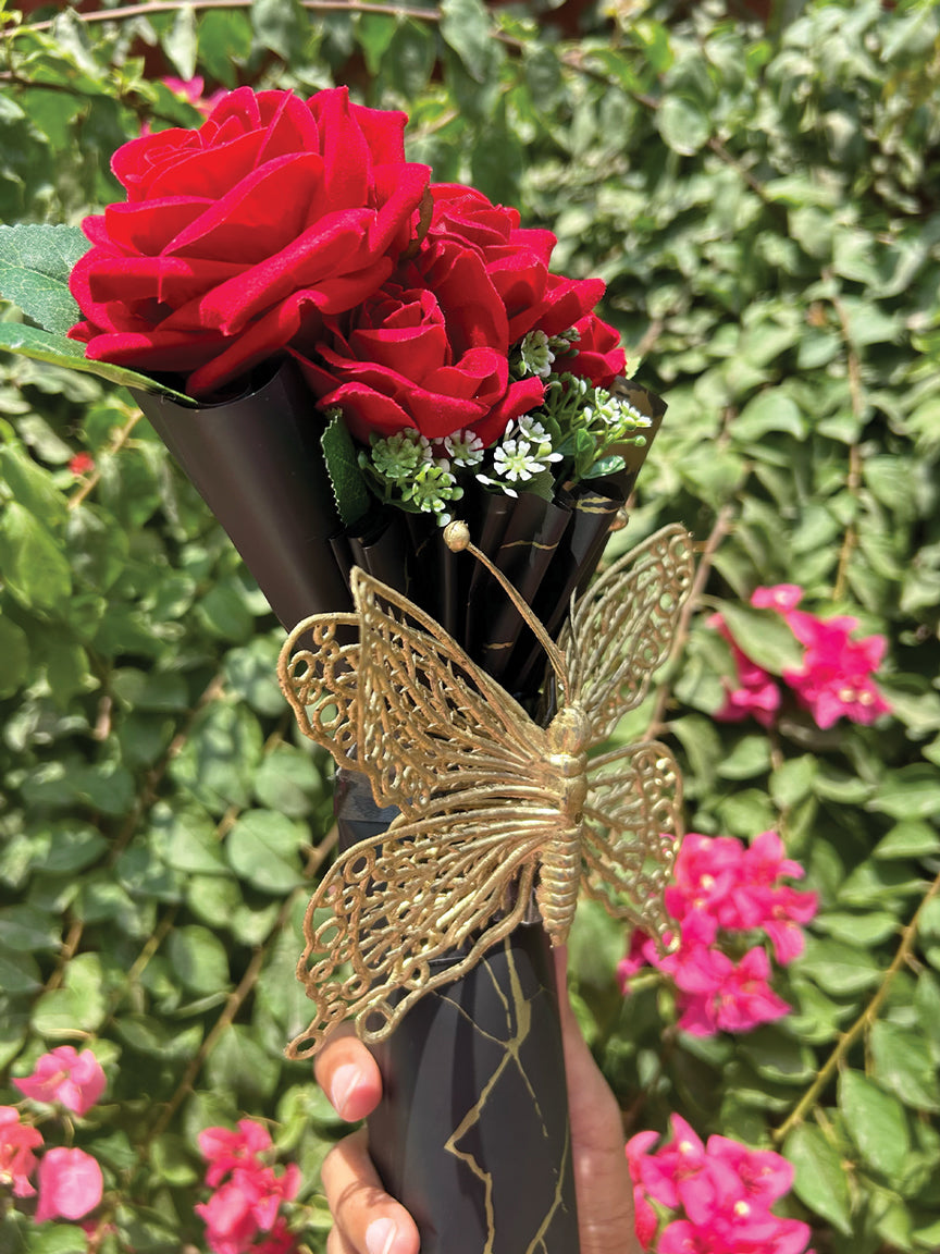 Red Rose Butterfly Bouquet