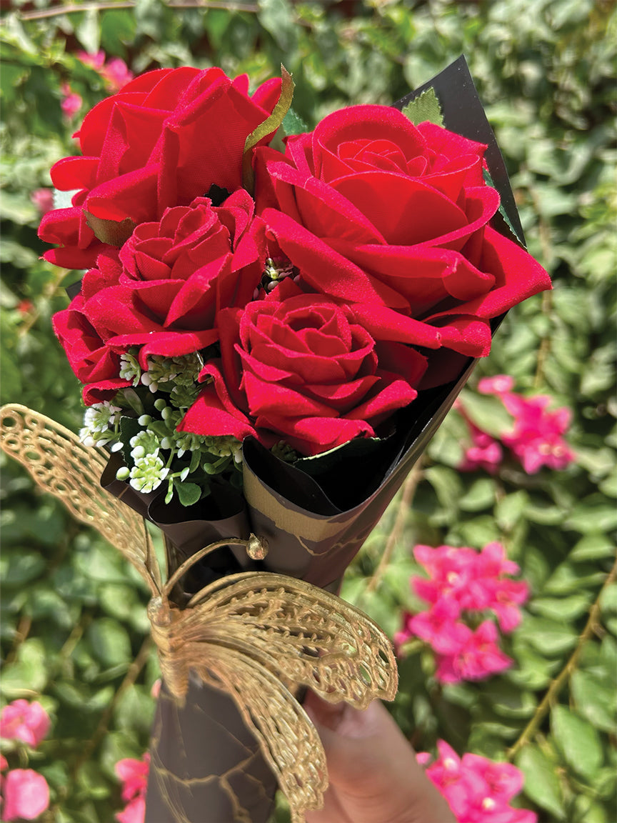 Red Rose Butterfly Bouquet