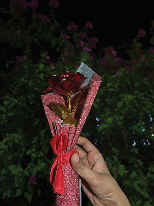 Metallic Rose Pearl Glitter Bouquet