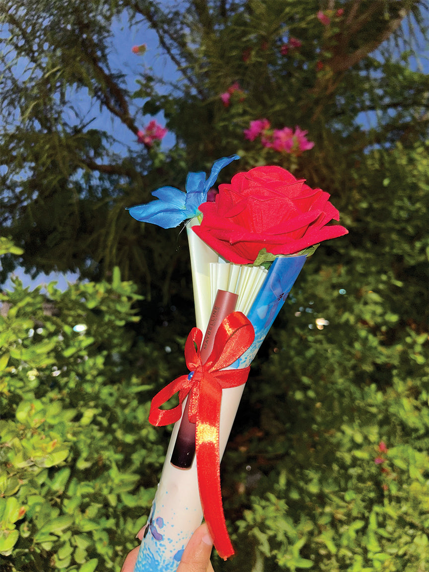 Single Rose Lipstick Bouquet