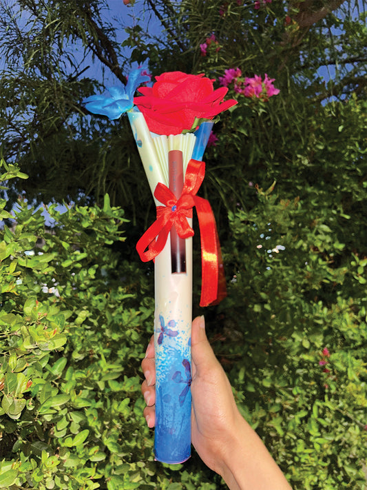 Single Rose Lipstick Bouquet