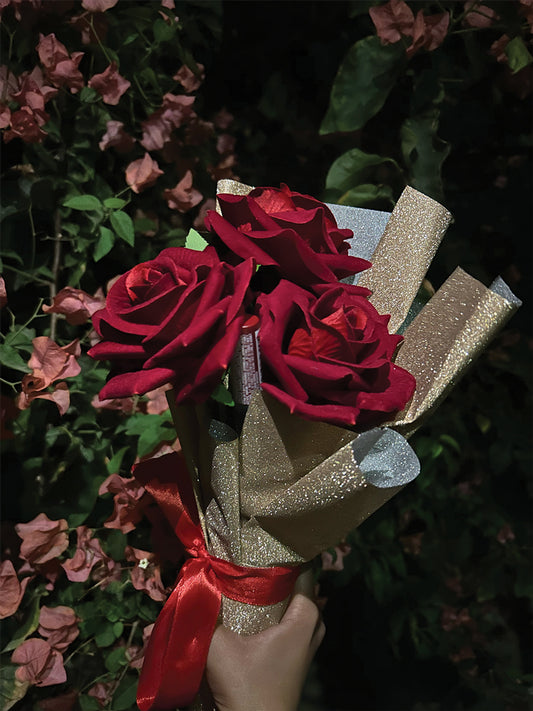 Glitter Rose Lipstick Bouquet