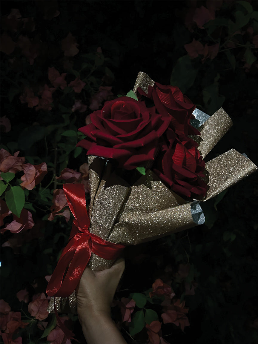 Glitter Rose Lipstick Bouquet