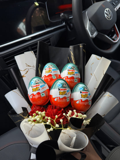 DC Batman Kinder Joy Bouquet – Luxe Black & Gold Edition