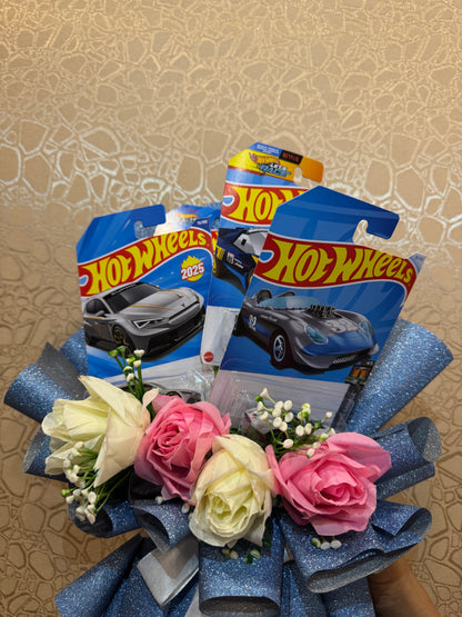 The Glittery Glow Hot Wheels Bouquet (5 - Hot Wheels )
