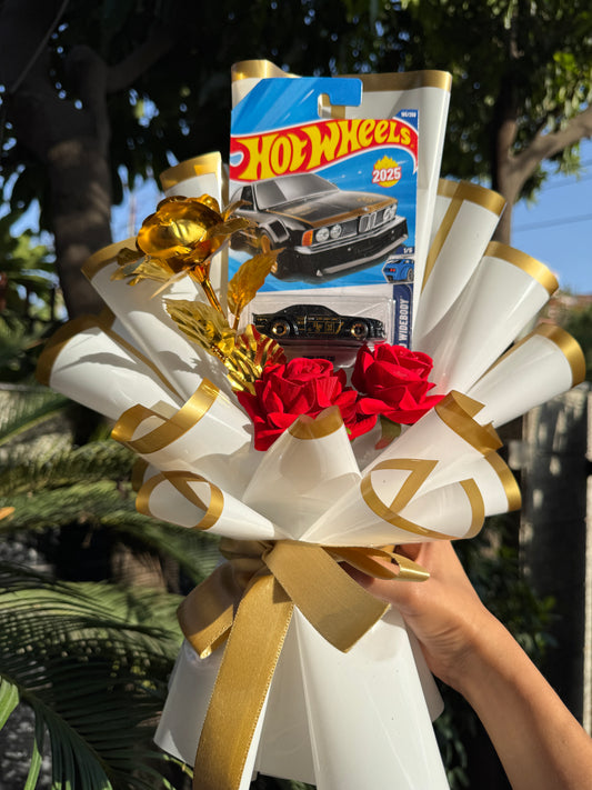 The Hot Wheels Bouquet BMW Legacy in Gold – for Classy Car Lovers