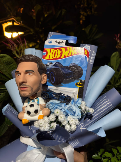 Hot Wheels Bouquet – Messi x Arkham Knight Batmobile Edition