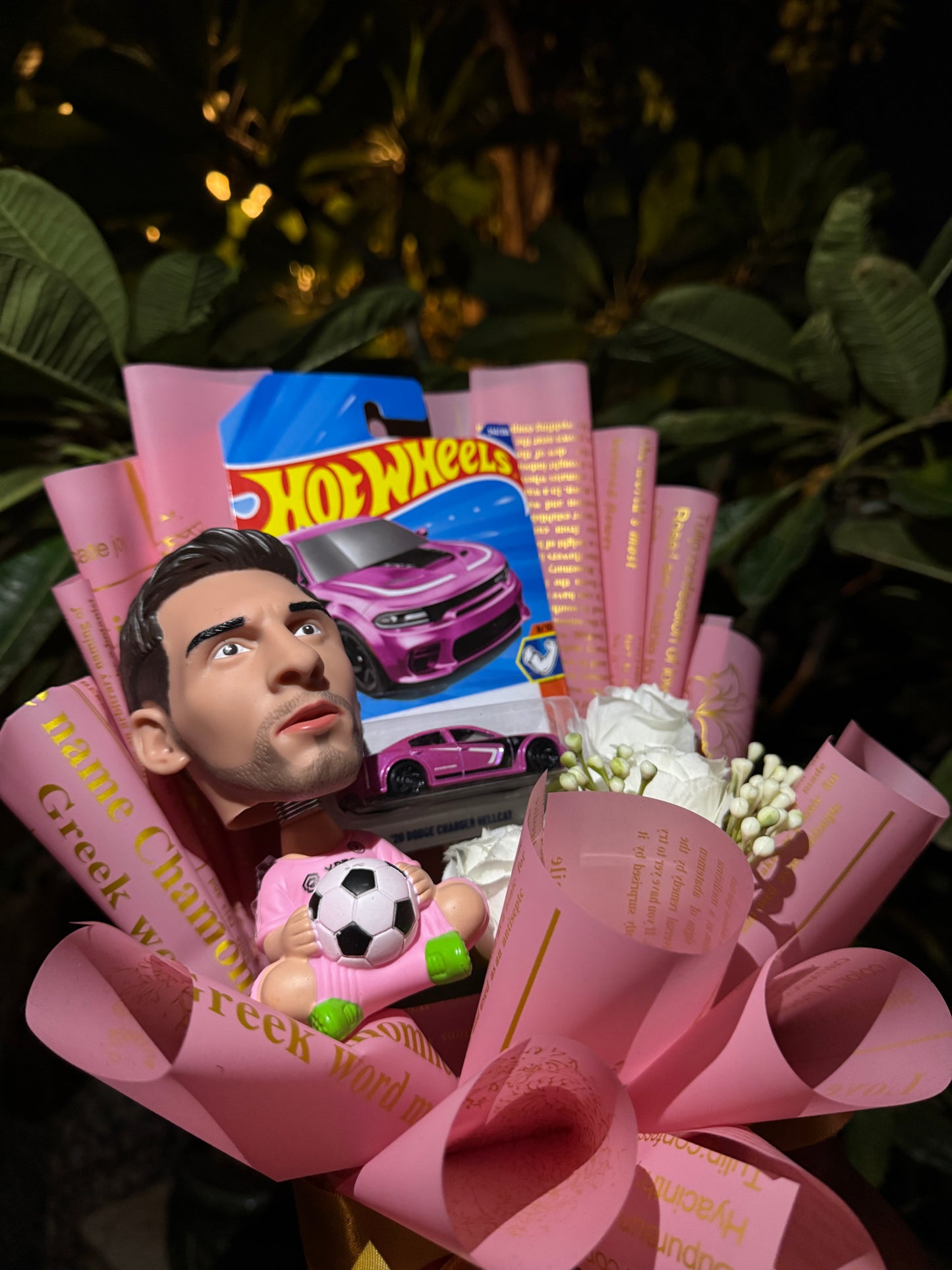 Lionel Messi × Hot Wheels Dodge Charger Bouquet – The Pink Power Edition