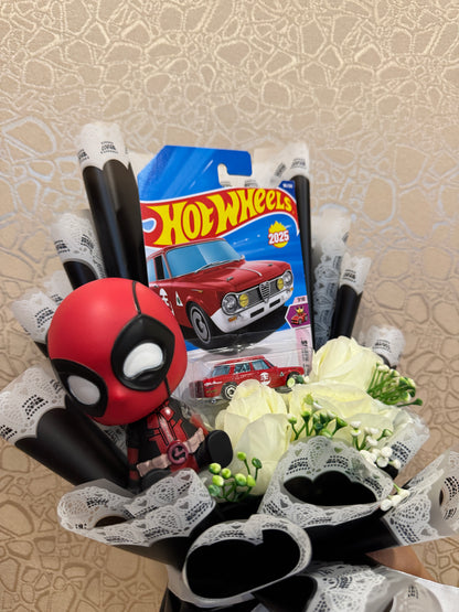 Deadpool Hot Wheels Premium Bouquet – Crimson Cruise Edition