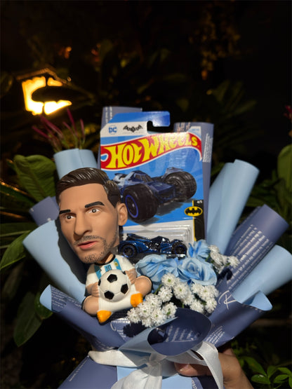 Hot Wheels Bouquet – Messi x Arkham Knight Batmobile Edition