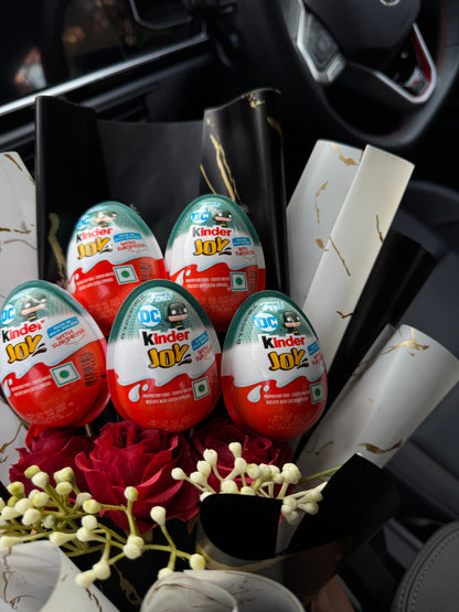 DC Batman Kinder Joy Bouquet – Luxe Black & Gold Edition