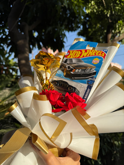The Hot Wheels Bouquet BMW Legacy in Gold – for Classy Car Lovers