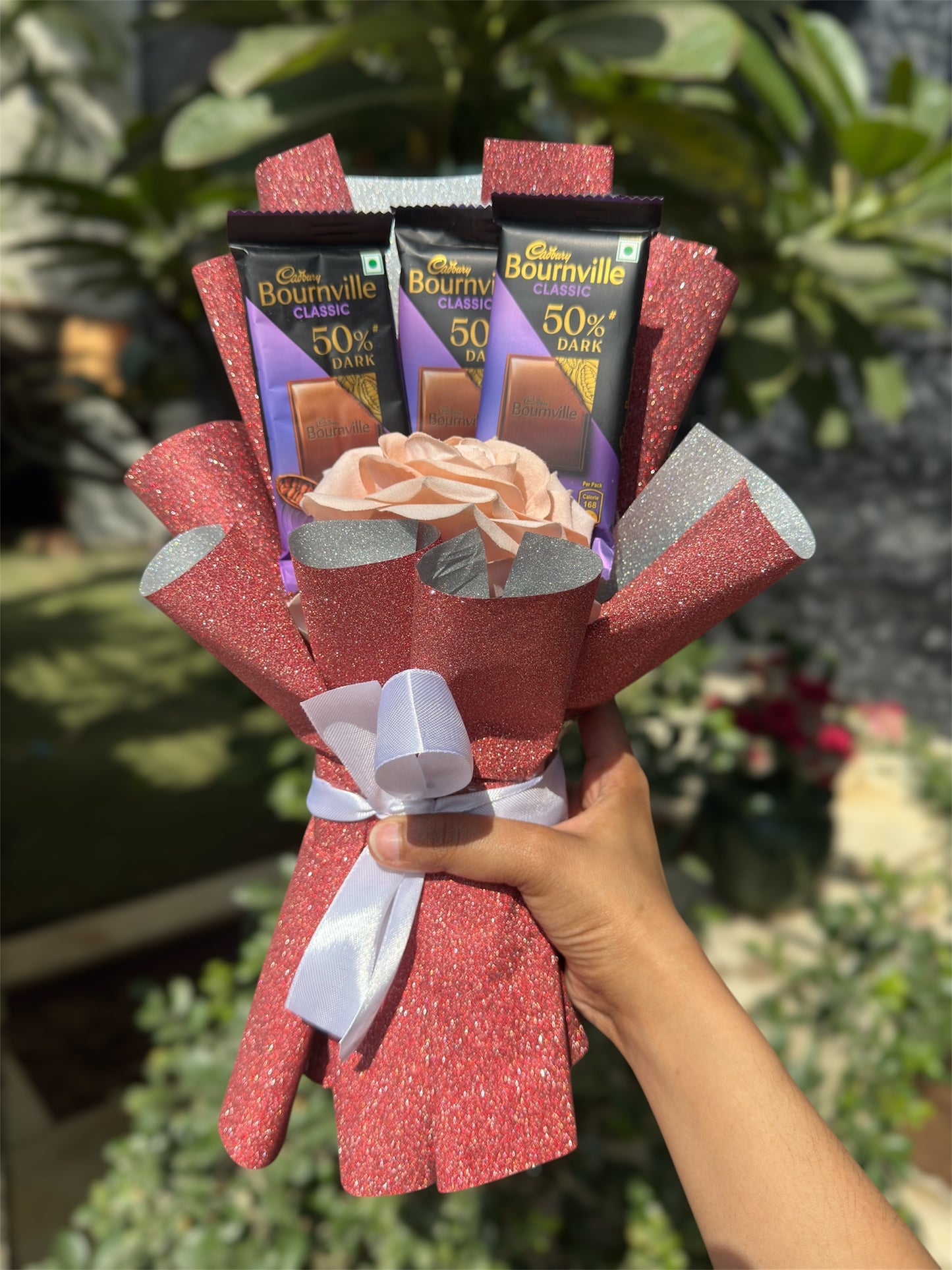 Ruby Radiance Chocolate Bouquet- Bournville