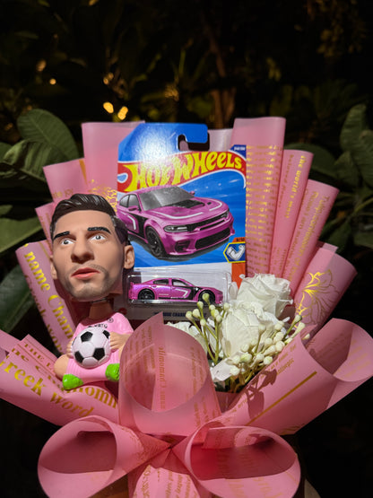 Lionel Messi × Hot Wheels Dodge Charger Bouquet – The Pink Power Edition