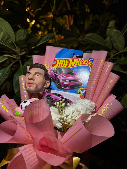Lionel Messi × Hot Wheels Dodge Charger Bouquet – The Pink Power Edition