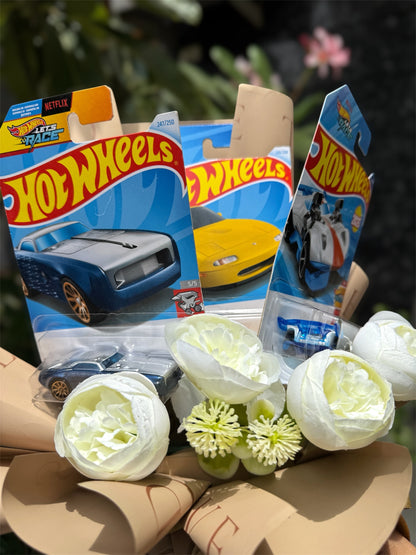 The Hot Wheels Bouquet – Peonies & Brown Nude Elegance