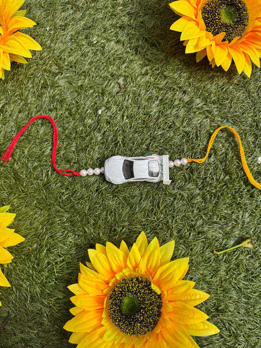 White Hot Wheels Rakhi