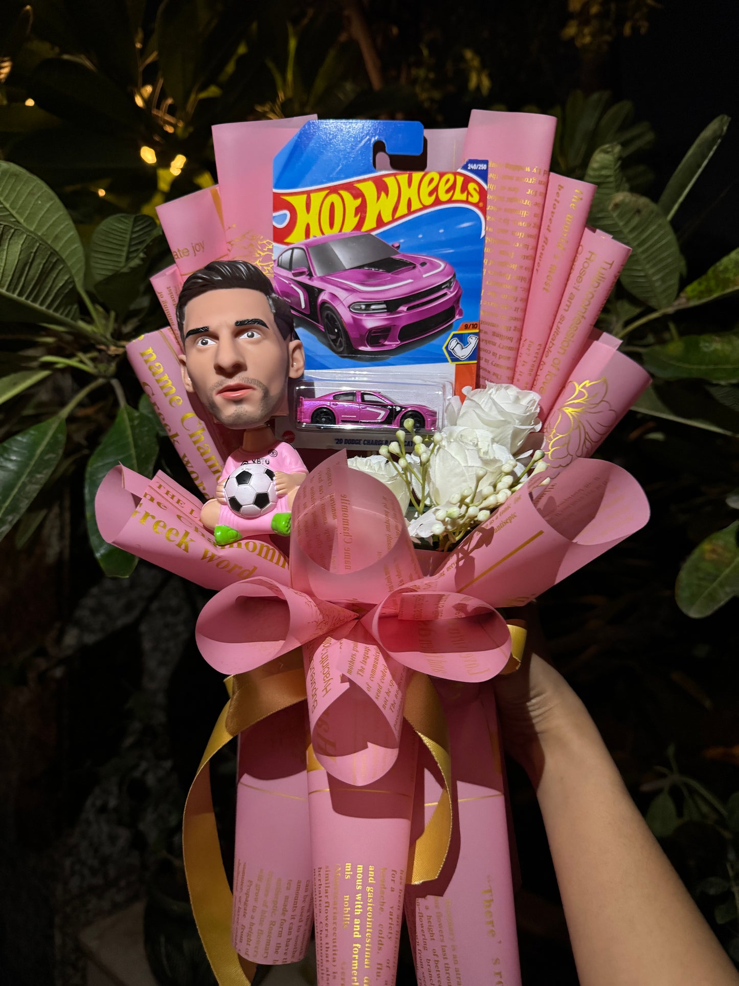 Lionel Messi × Hot Wheels Dodge Charger Bouquet – The Pink Power Edition