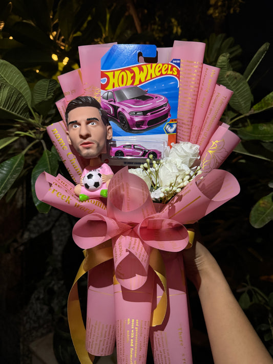 Lionel Messi × Hot Wheels Dodge Charger Bouquet – The Pink Power Edition