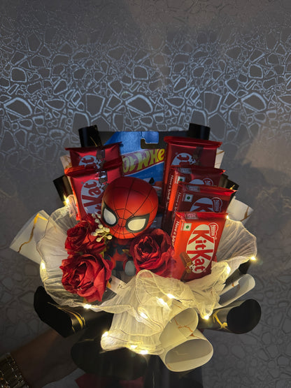 The Hot Wheels Hero Bouquet
Spider-Man power & chocolate magic