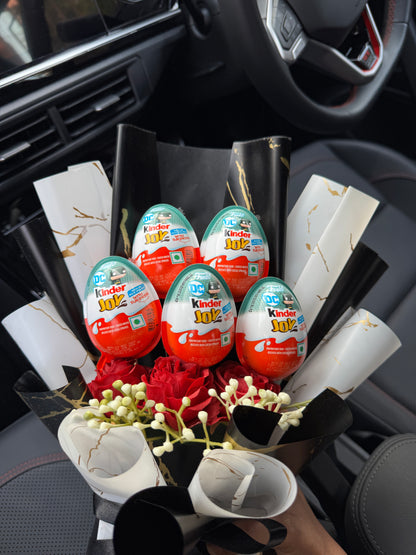 DC Batman Kinder Joy Bouquet – Luxe Black & Gold Edition