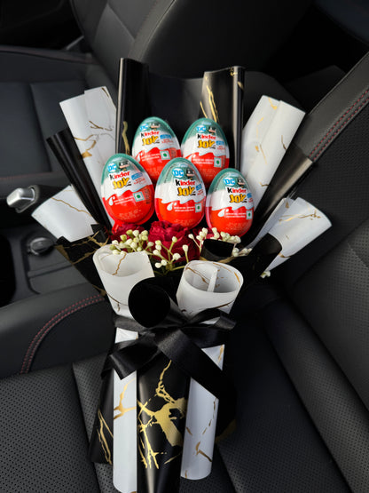 DC Batman Kinder Joy Bouquet – Luxe Black & Gold Edition