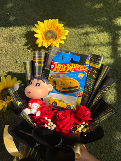 Ferrari F40 Competizione Hot Wheels Bouquet – Cute chaos, the Shinchan way