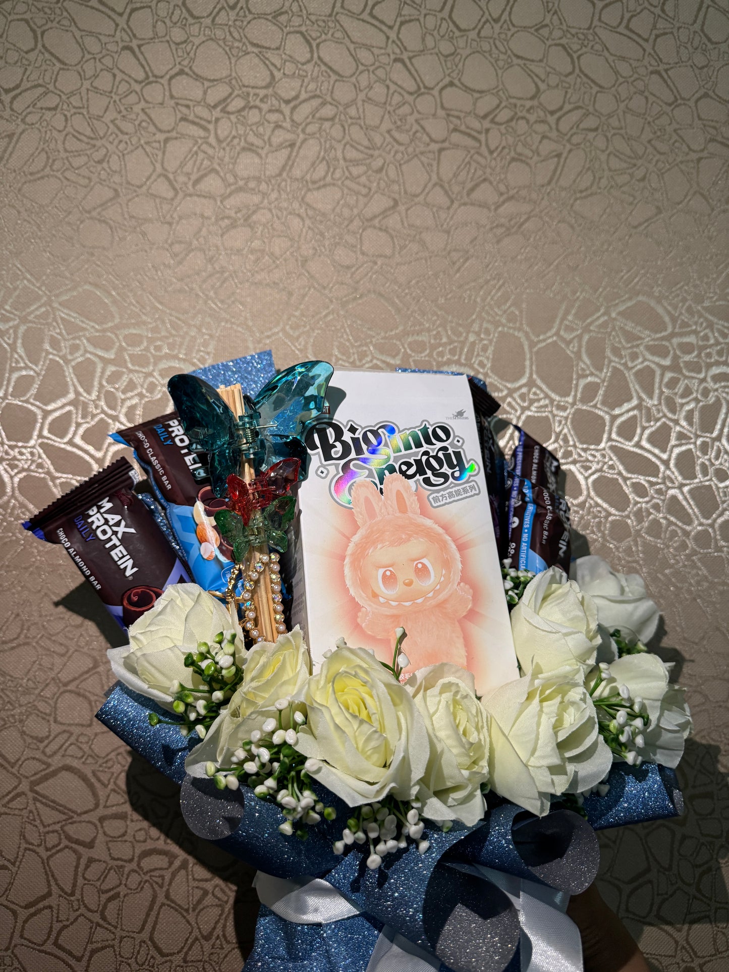 The Protein Bouquet - Strength Wrapped in Roses