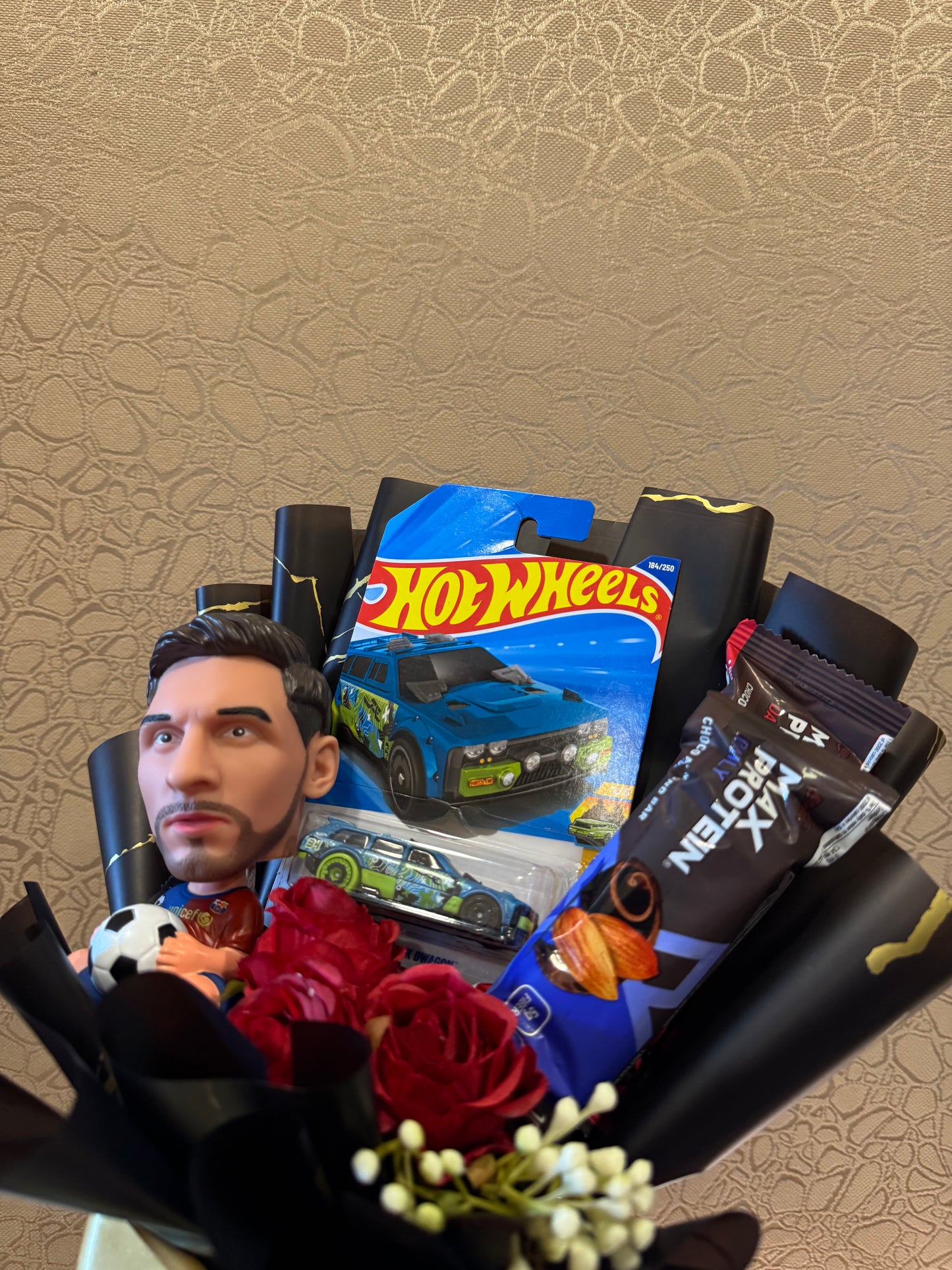 Football Fan Hot Wheels Protein Bouquet – For Champions at Heart