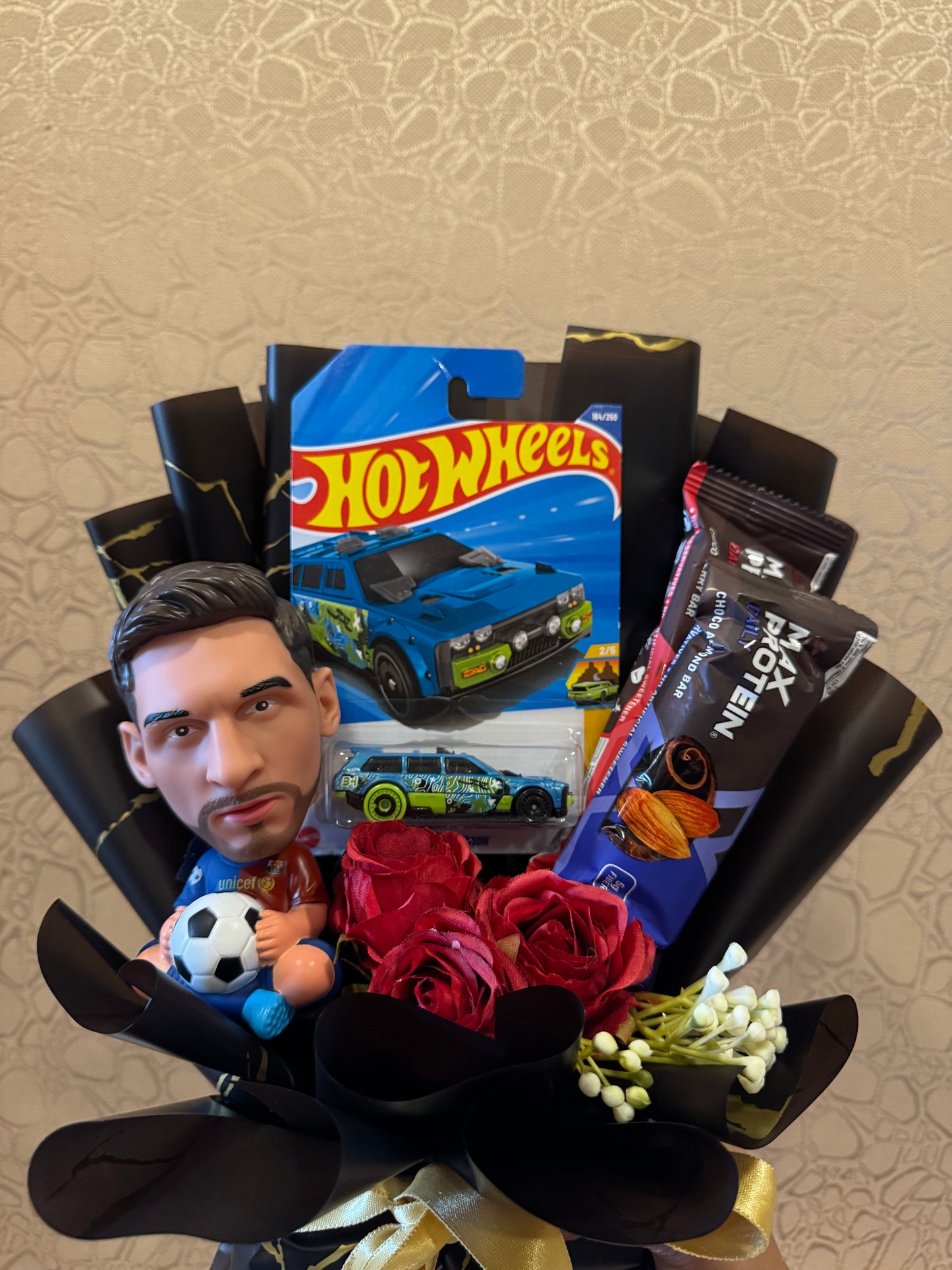 Football Fan Hot Wheels Protein Bouquet – For Champions at Heart