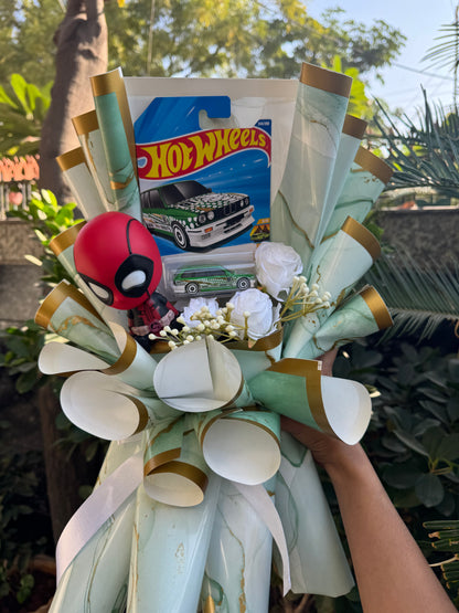 Deadpool Hot Wheels Bouquet – A bold mix of horsepower and humor