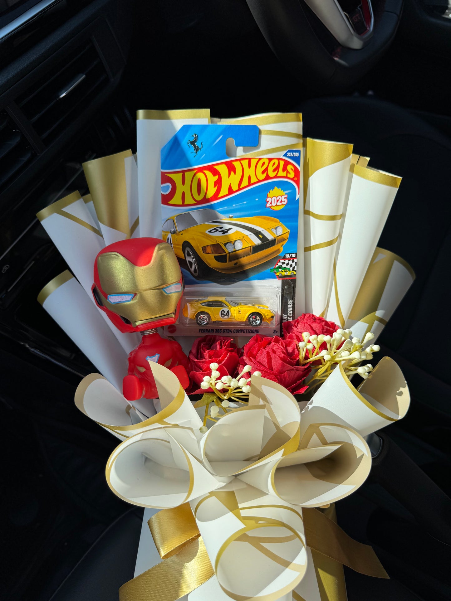 Ferrari 365 GTB4 Competizione Hot Wheels Bouquet – Iron Man energy, elevated